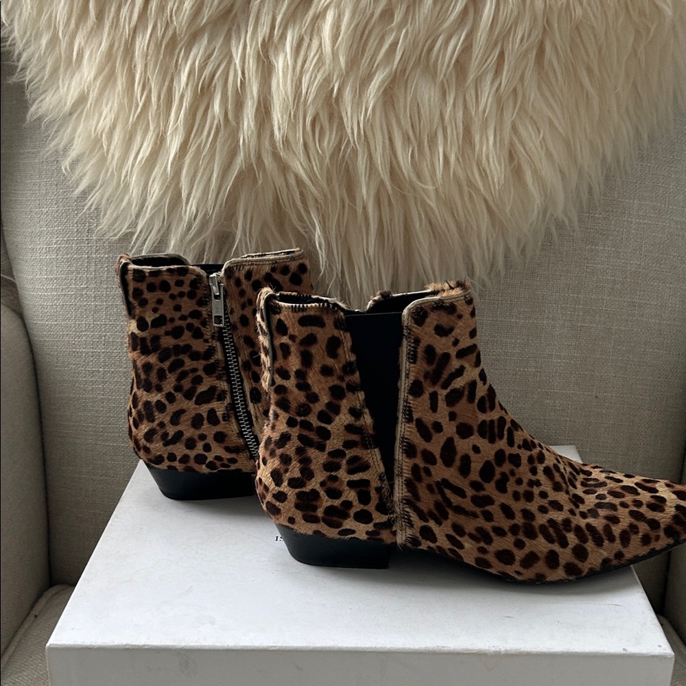 Isabel Marant Brown Leopard Ankle Boots - Picture 3 of 5